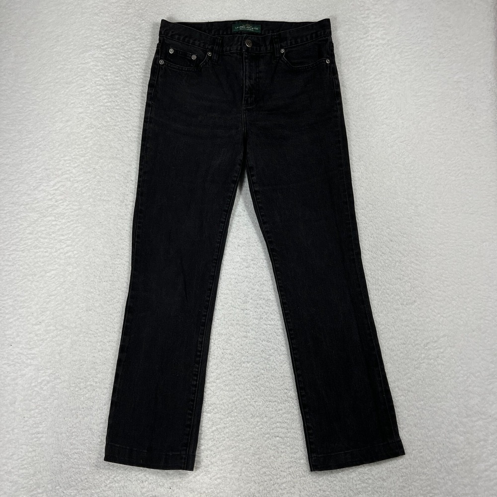 LRL Lauren Ralph Lauren Jeans Women's 6 (29x26) Black Classic Straight Stretch